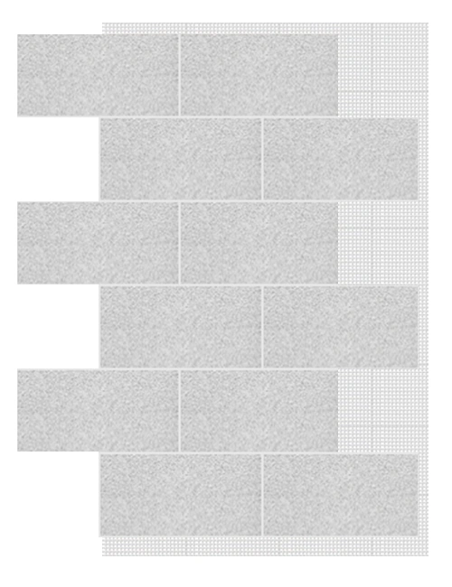 АМК панель блок на сетке, 002 - Бело-серый