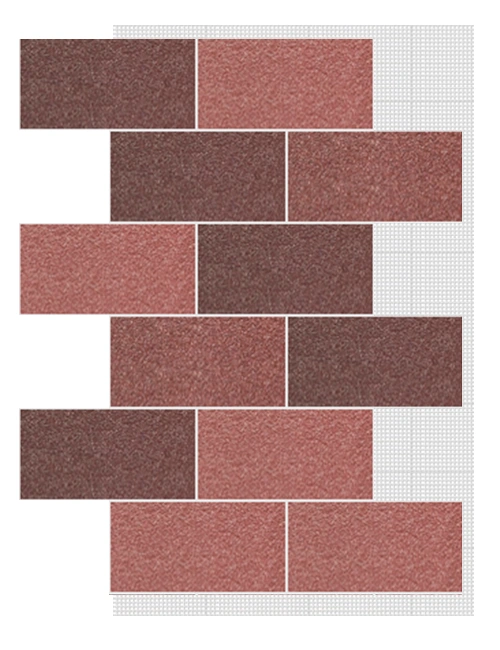 АМК панель блок на сетке, 410 - Красный микс