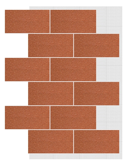 АМК панель блок на сетке, 503 - Темно-терракотовый