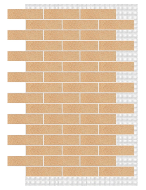 АМК панель кирпич на сетке, 101 - Светло-песочный