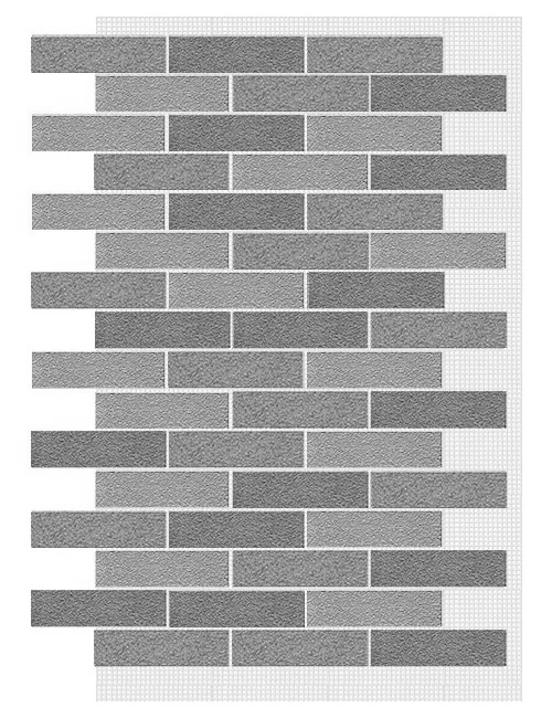 АМК панель кирпич на сетке, 200 - Серый микс