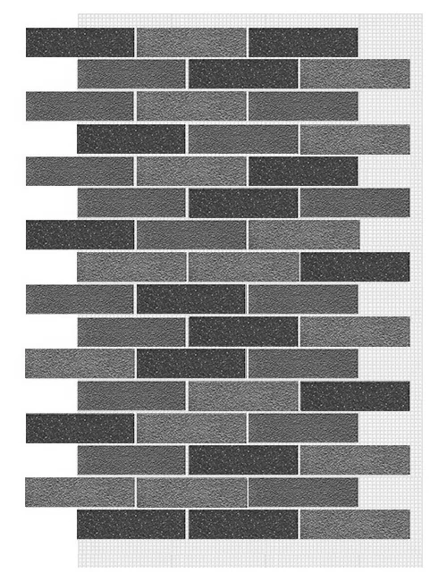 АМК панель кирпич на сетке, 241 - Темно-серый микс