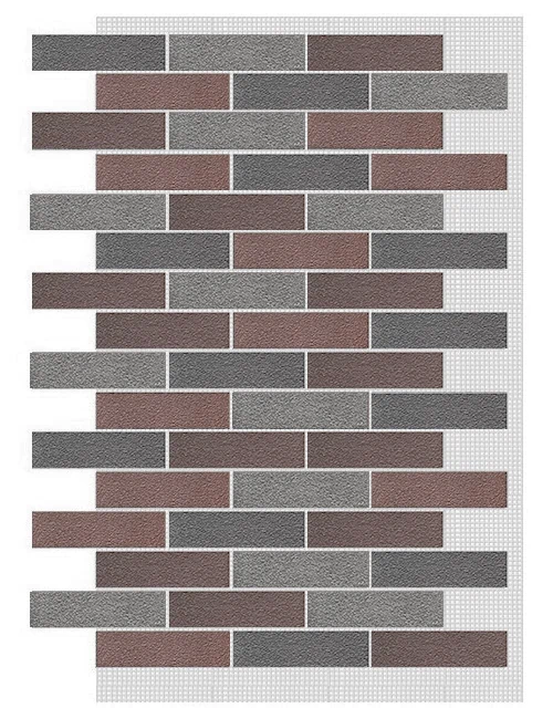 АМК панель кирпич на сетке, 322 - Серо-коричневый микс