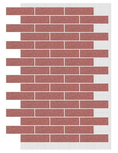 АМК панель кирпич на сетке, 401 - Светло-красный