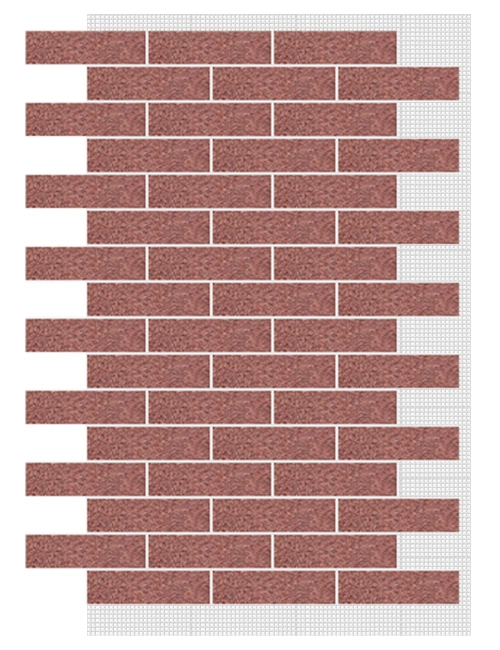 АМК панель кирпич на сетке, 402 - Красный