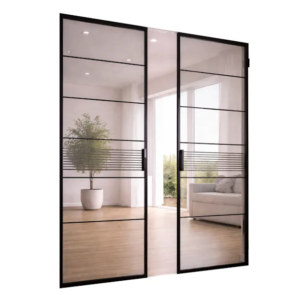 Двери межкомнатные без порога между кухней и гостиной