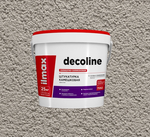 Штукатурка камешковая силикатно-силиконовая ilmax decoline 25кг цвет 2886T