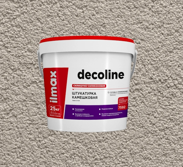 Штукатурка камешковая силикатно-силиконовая ilmax decoline 25кг цвет 2892P