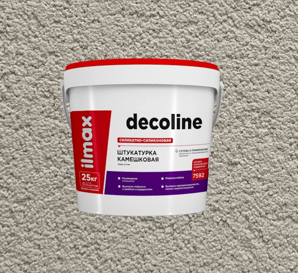 Штукатурка камешковая силикатно-силиконовая ilmax decoline 25кг цвет 2913P