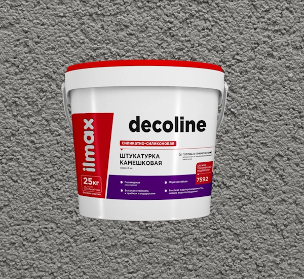Штукатурка камешковая силикатно-силиконовая ilmax decoline 25кг цвет 2964D