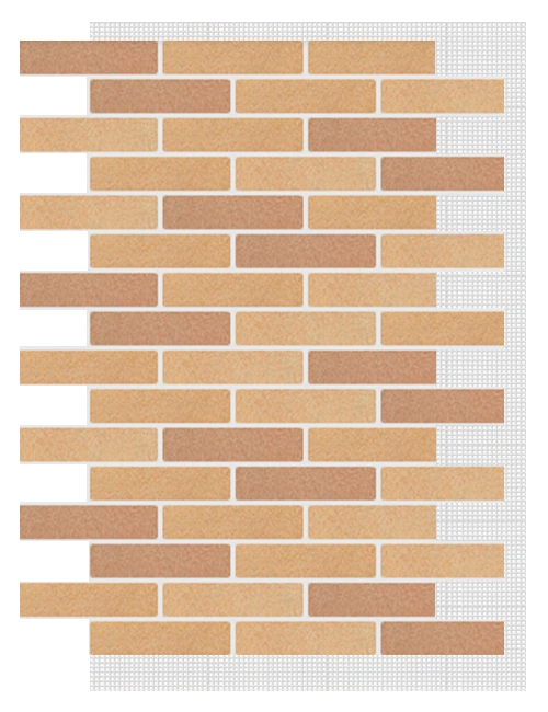 АМК панель клинкер на сетке, 100 - Песочный микс