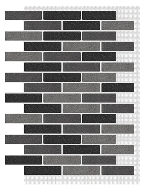 АМК панель клинкер на сетке, 241 - Темно-серый микс
