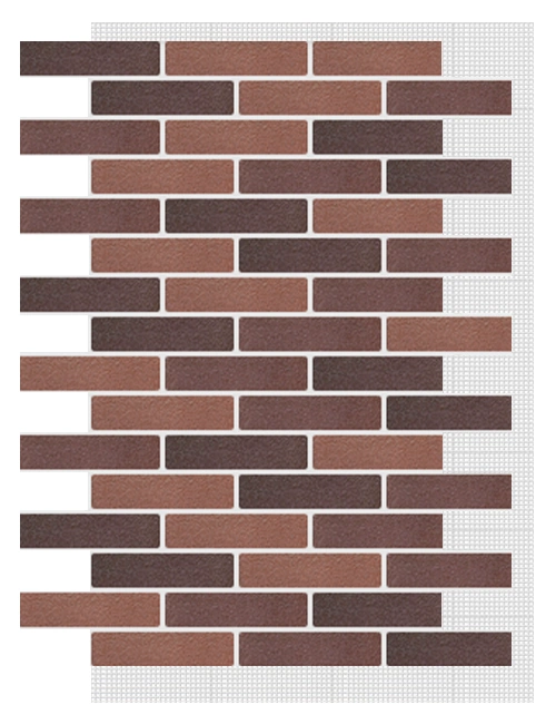 АМК панель клинкер на сетке, 300 - Коричневый микс