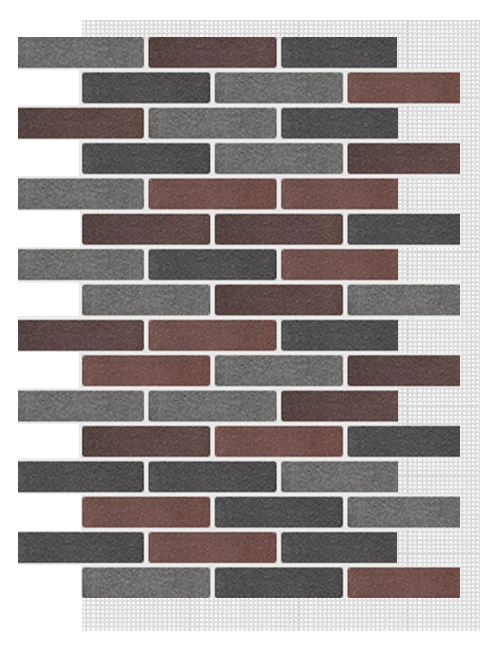 АМК панель клинкер на сетке, 322 - Серо-коричневый микс