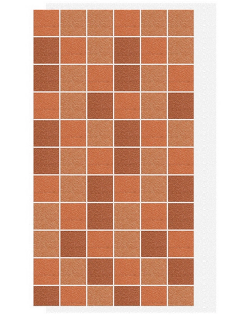 АМК панель мозаика на сетке, 500 - Терракотовый микс