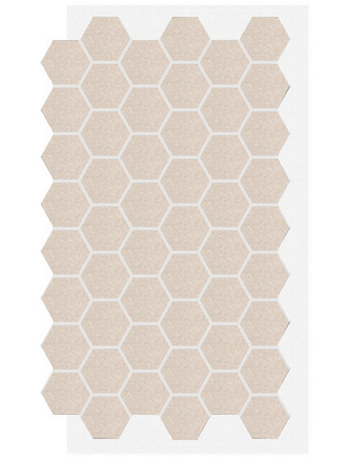 АМК панель соты на сетке, 001 - Бело-песочный