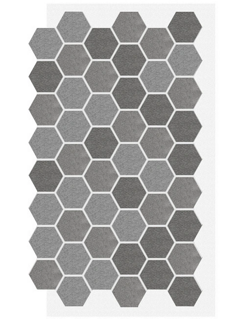 АМК панель соты на сетке, 200 - Серый микс