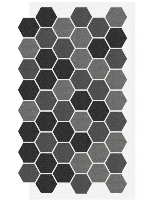 АМК панель соты на сетке, 241 - Темно-серый микс