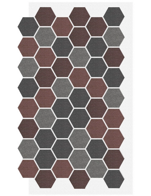 АМК панель соты на сетке, 322 - Серо-коричневый микс