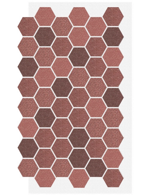 АМК панель соты на сетке, 410 - Красный микс