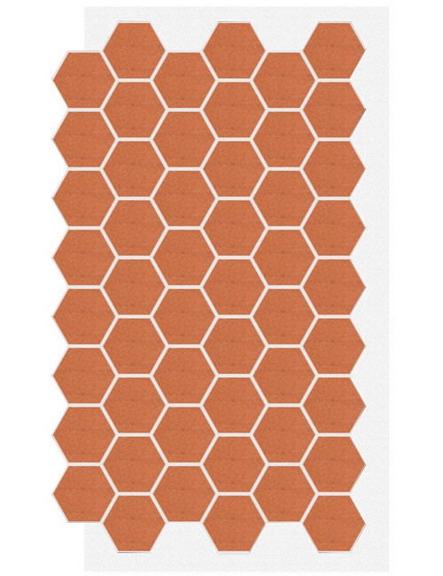 АМК панель соты на сетке, 502 - Терракотовый