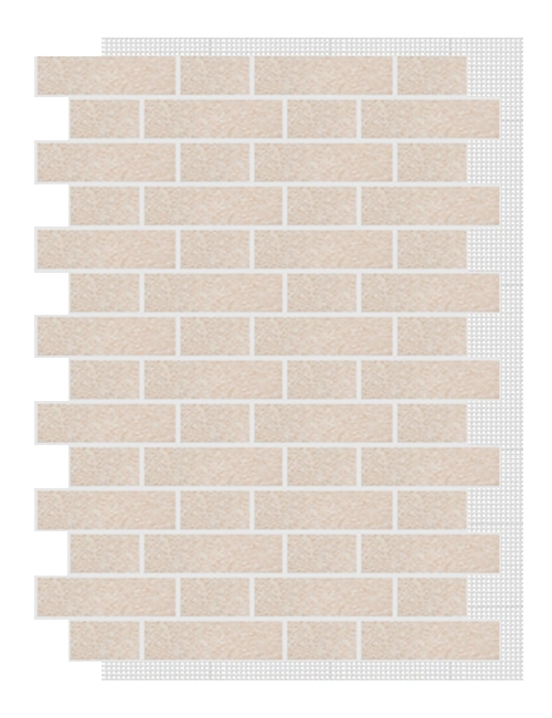 АМК панель тычок на сетке, 001 - Бело-песочный