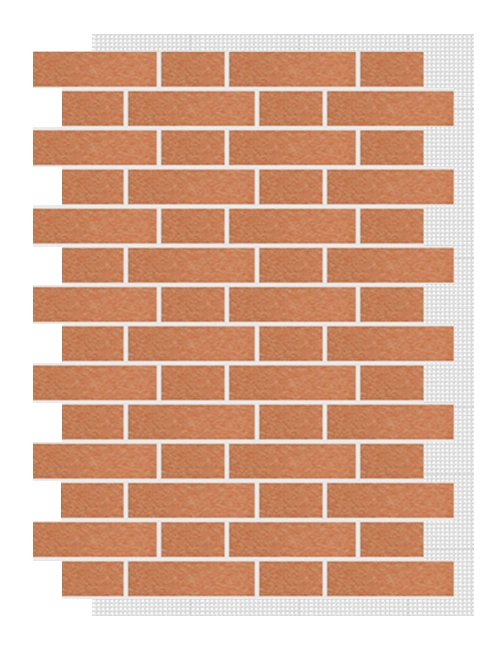 АМК панель тычок на сетке, 501 - Светло-терракотовый