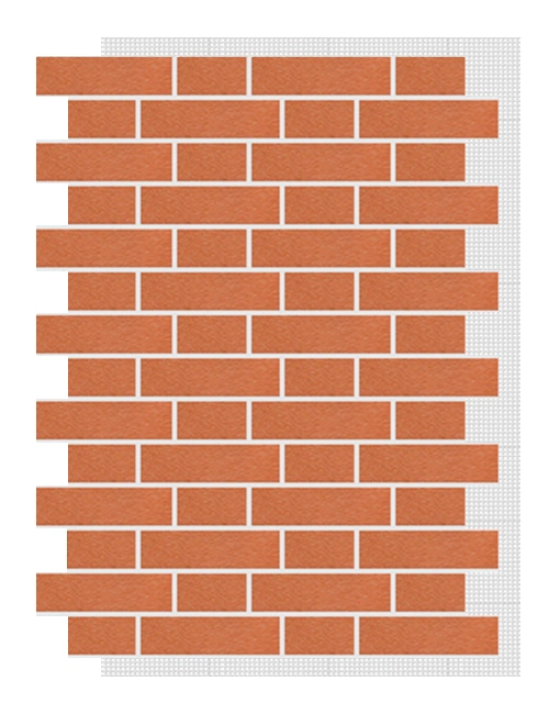 АМК панель тычок на сетке, 502 - Терракотовый