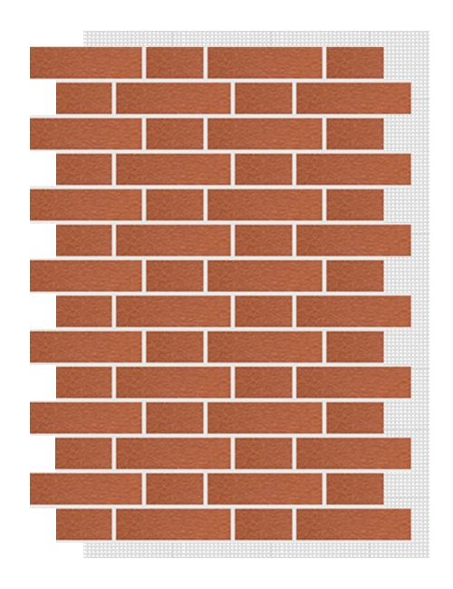 АМК панель тычок на сетке, 503 - Темно-терракотовый